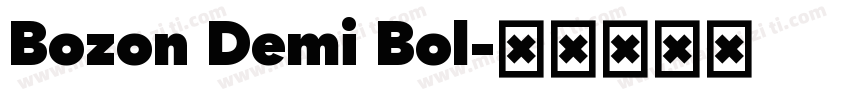 Bozon Demi Bol字体转换